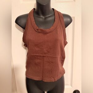 90 Degree By Reflex Chocolate Brown Tank Top